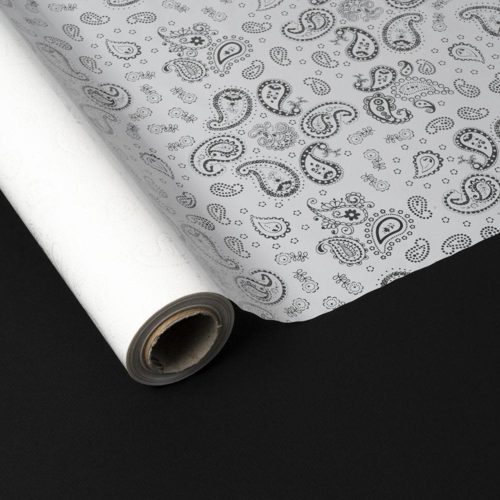 Papel de Regalo Polipropileno Transparente Cachemir Blanco