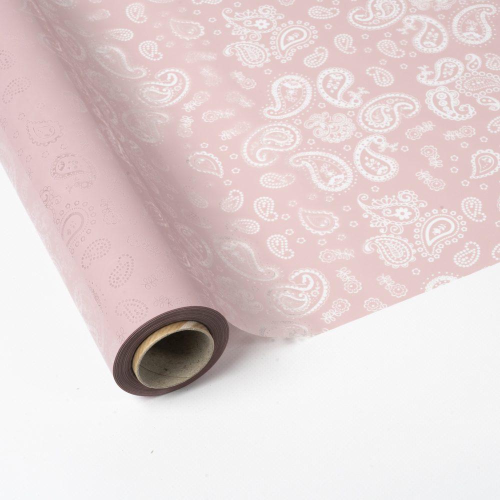 Papel de Regalo Polipropileno Transparente Cachemir Rosa